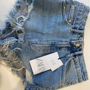 NEW blue shorts from zara